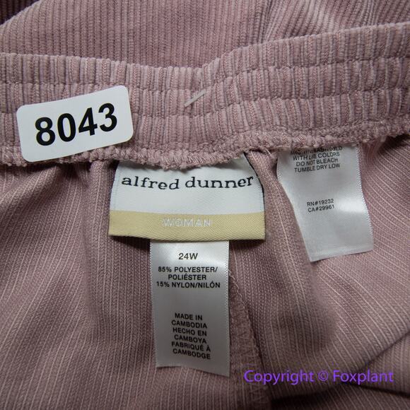 New! Afred Dunner‎ classic fit comfort waist corduroy pants, women plus size 24W - Picture 11 of 12